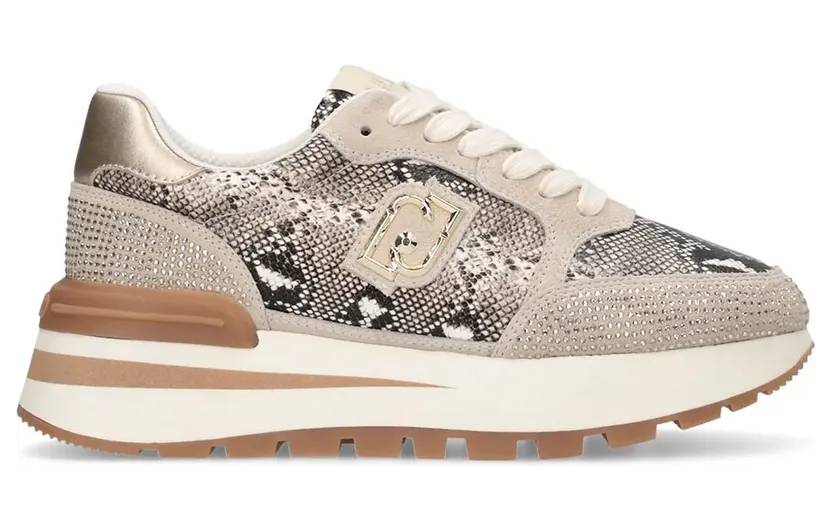 Liu Jo sneaker Cow Suede/Strass/Pri Rope/Light Gold (BF5049PX747S3815)