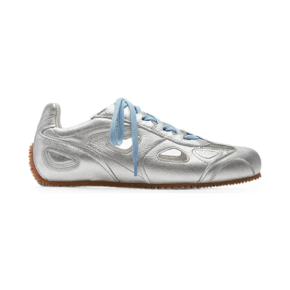 Axel Arigato Slow Ballet leren sneakers met uitgesneden details – Zilver (F4089001)