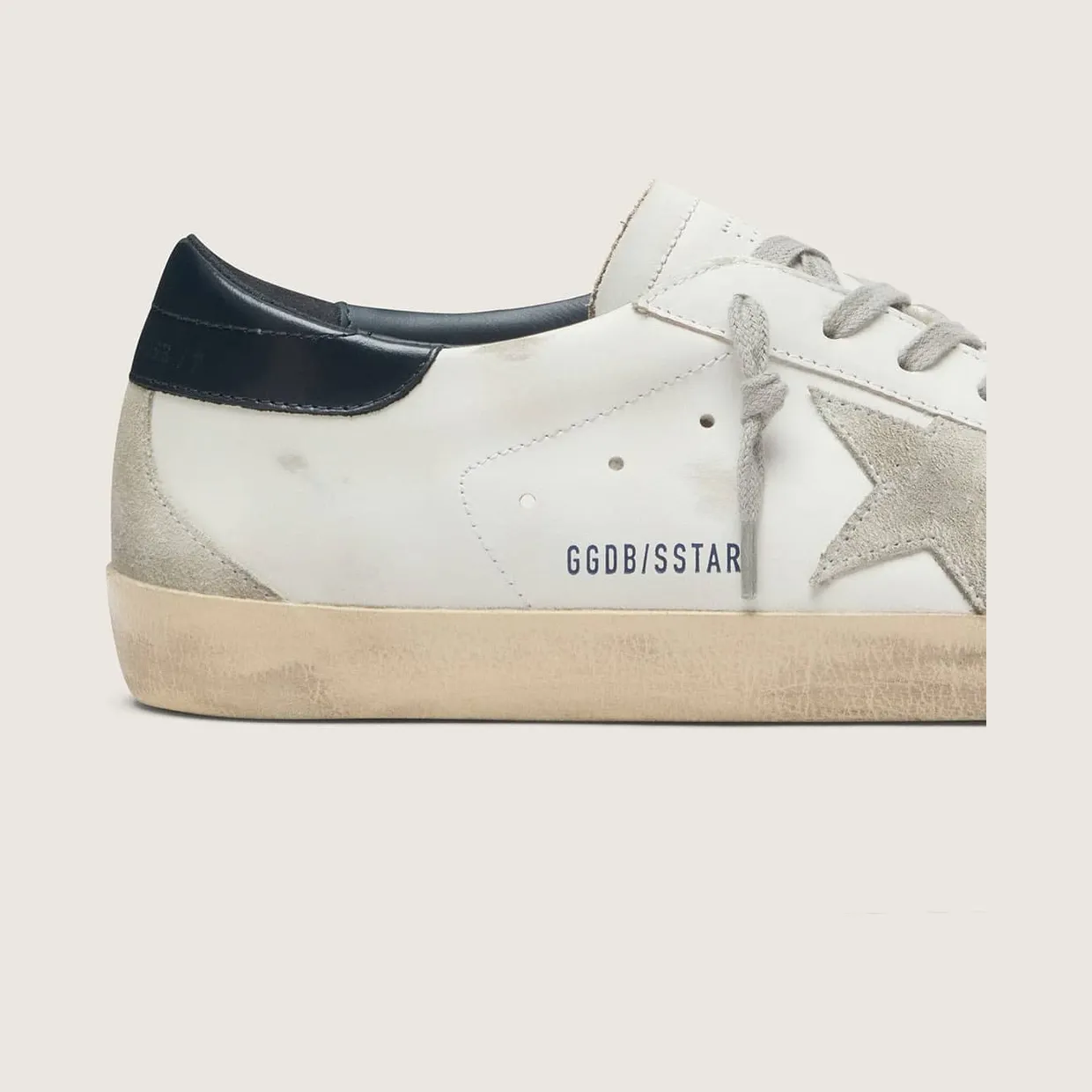 Golden Goose Super-Star With Suede Star And Blue Heel Tab (GMF00102.F000311.10270) (5)