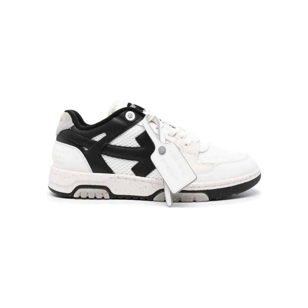 OFF-WHITE Out Of Office OOO Low Tops White Black (OMIA243C99LEA0010110)