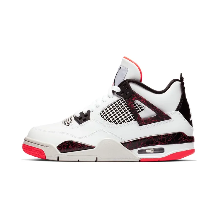 Air Jordan 4 Retro GS “White / Bright Crimson / Black” (408452-116)