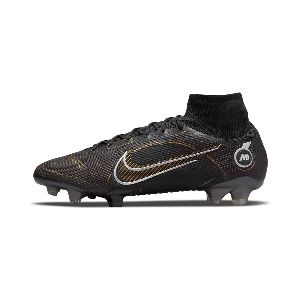 Nike Mercurial Superfly 8 FG Black Metallic Silver Gold (DJ2839-007)