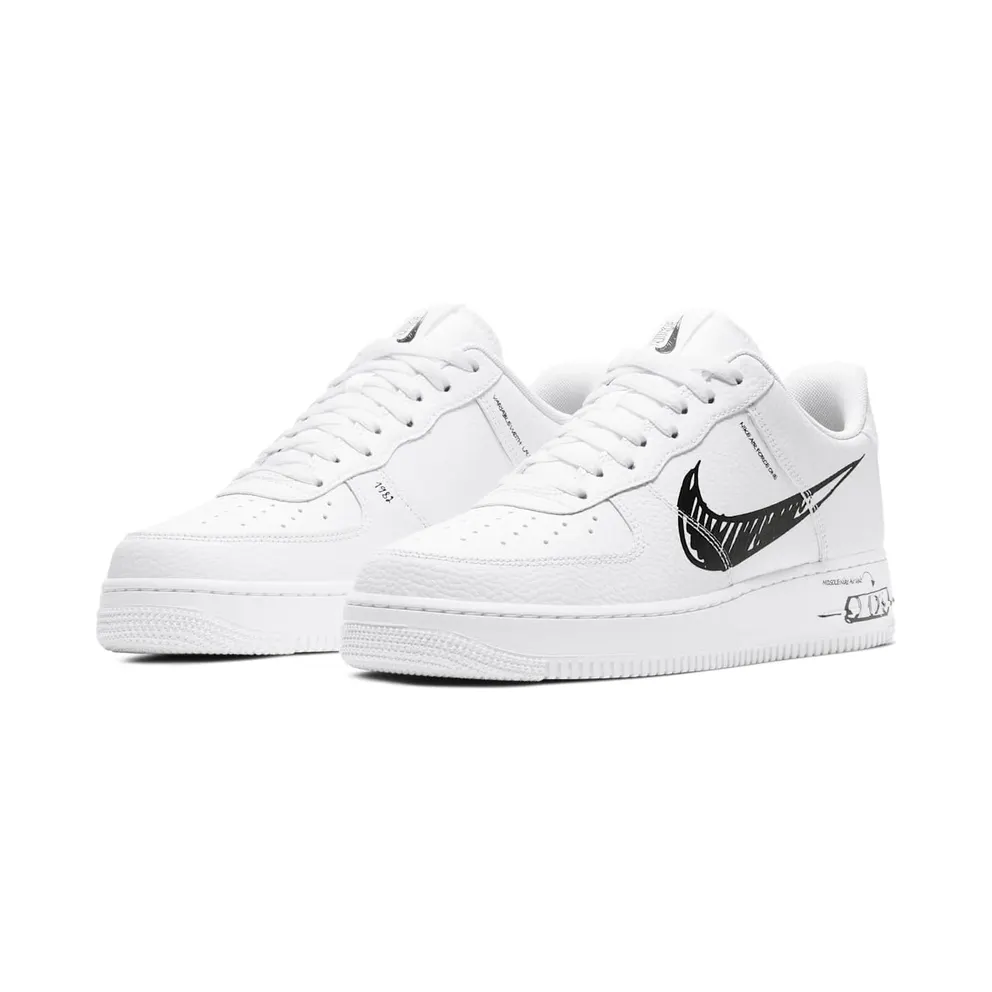 Nike Air Force AF 1 Low Sktech White Black (2020) (CW7581-101)