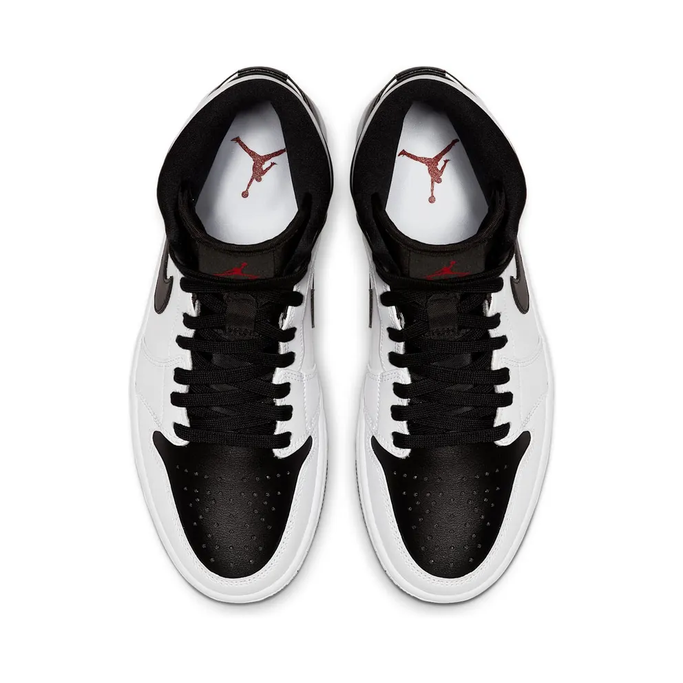 Jordan 1 Mid Reverse Black Toe (W) White/Gym Red-Black (BQ6472-101)