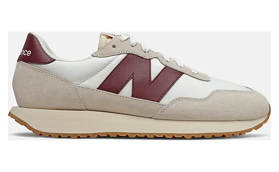 New Balance 237 White Burgundy (MS237SB)