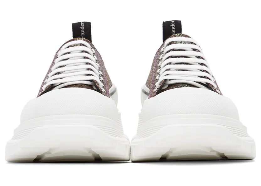 Alexander McQueen Purple Iridescent Platform Sneakers (652755W4PB1) (2)