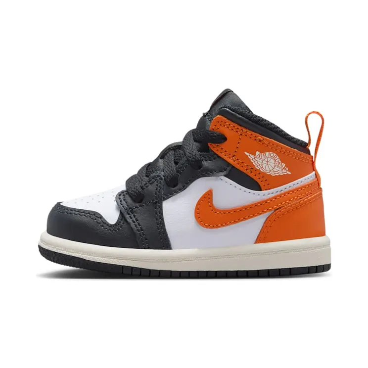 Jordan 1 Mid Black Toe “Starfish / White / Sail / Black” (DQ8425-801)