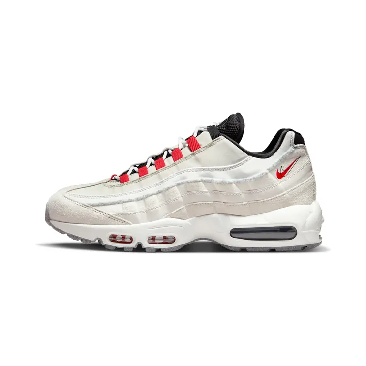 Nike Air Max 95 SE White “Light Bone / Black / Ghost Green / Habanero Red” (DQ0268-002)