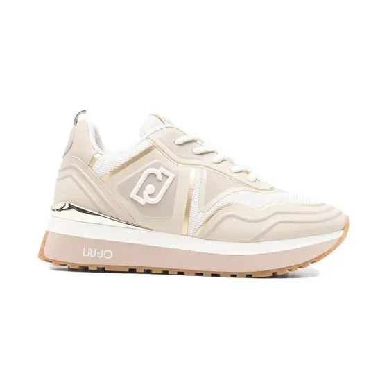 LIU JO Maxi Wonder Tech sneakers met logodetail – Beige (BA6021TX519)