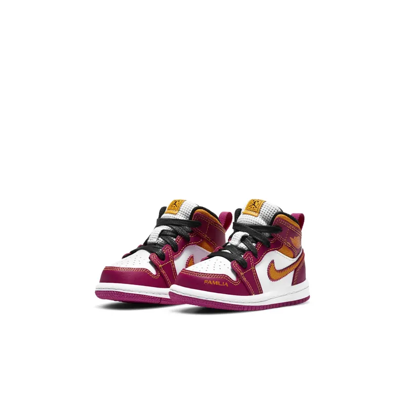 Air Jordan 1 Mid TD Dia de Muertos White/Cactus Flower/Black/University Gold (DC0501-100)
