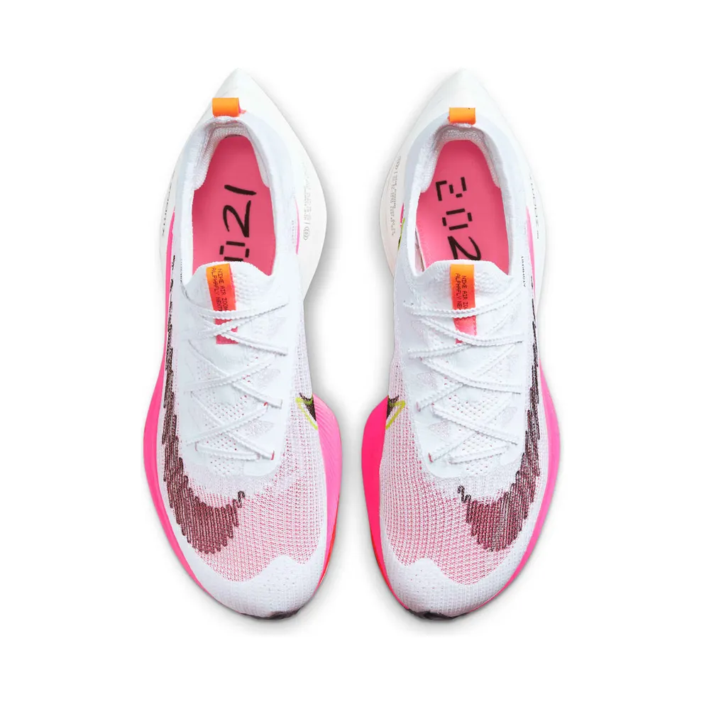 Nike Air Zoom Alphafly NEXT% Flyknit Racing Shoe for Men (straat) White – “White / Black / Black / Black” (DJ5455-100)