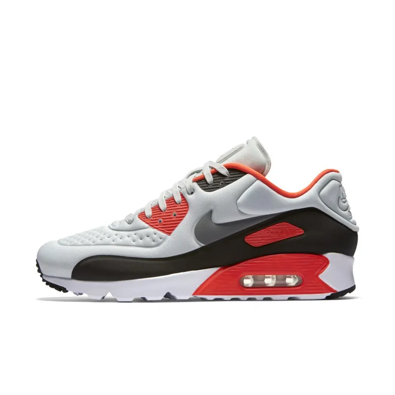 Nike Air Max 90 Ultra Infared Pure Platinum/Bright Crimson-Cool Grey-Neutral Grey (845039-006)
