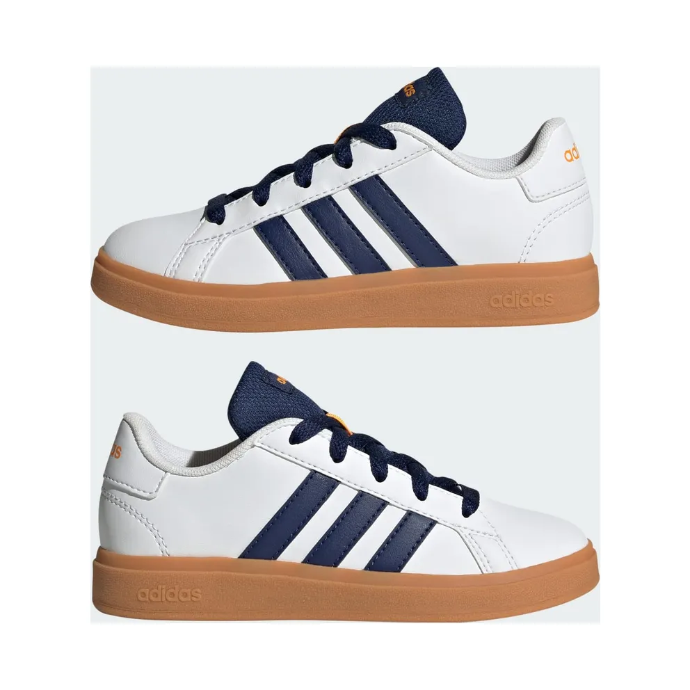 Adidas Grand Court Lifestyle Tennis Lace-Up Cloud White / Dark Blue / Gum (JI0969)