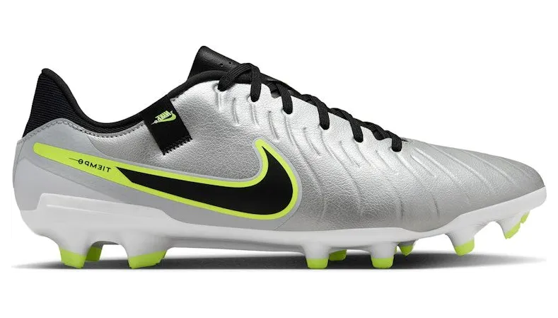 Nike Tiempo Legend 10 Academy MG Metallic Silver Volt Black (DV4337-001)