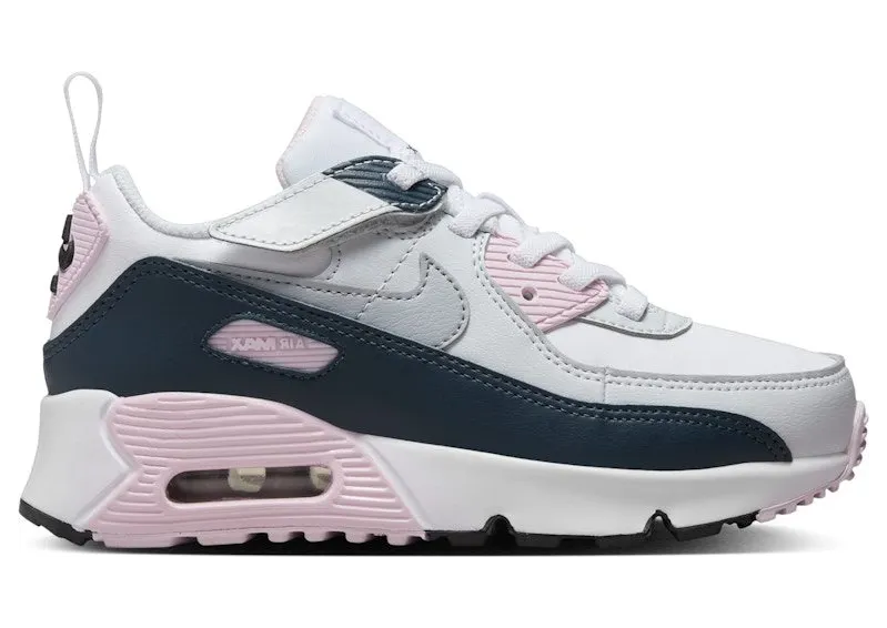 Nike Air Max 90 EasyOn White Pink Foam Armory Navy Wolf Grey (HF6357-104)