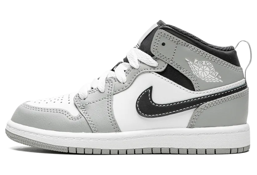 Air Jordan 1 Mid Light Smoke Grey (PS) (640734-078)