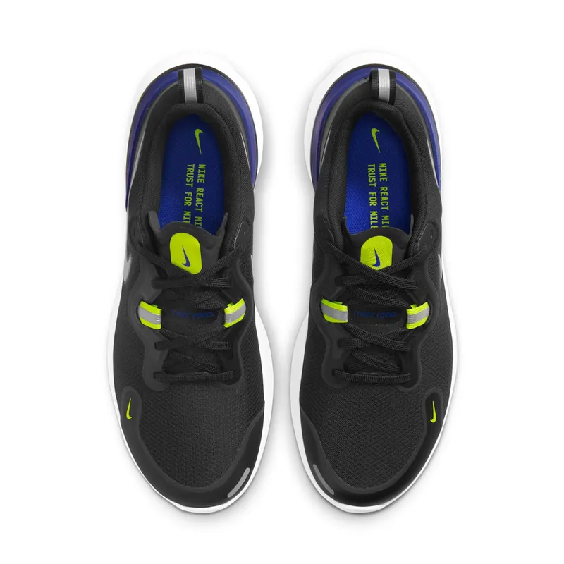 Nike React Miler Black Cyber Blue (CW1777-011)