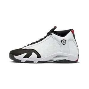 Air Jordan 14 Retro Black Toe “White / Black / Metallic Silver / Varsity Red” (487471-160)