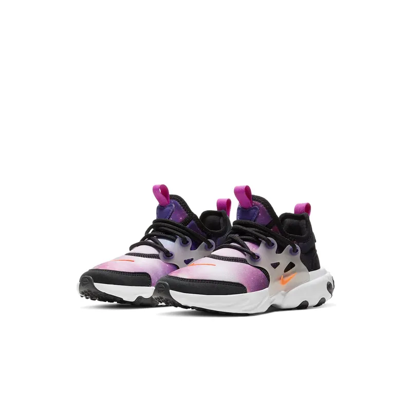Nike React Presto Galaxy (PS) Black/Court Purple-Blue Fury-Total Orange (CW3074-002)