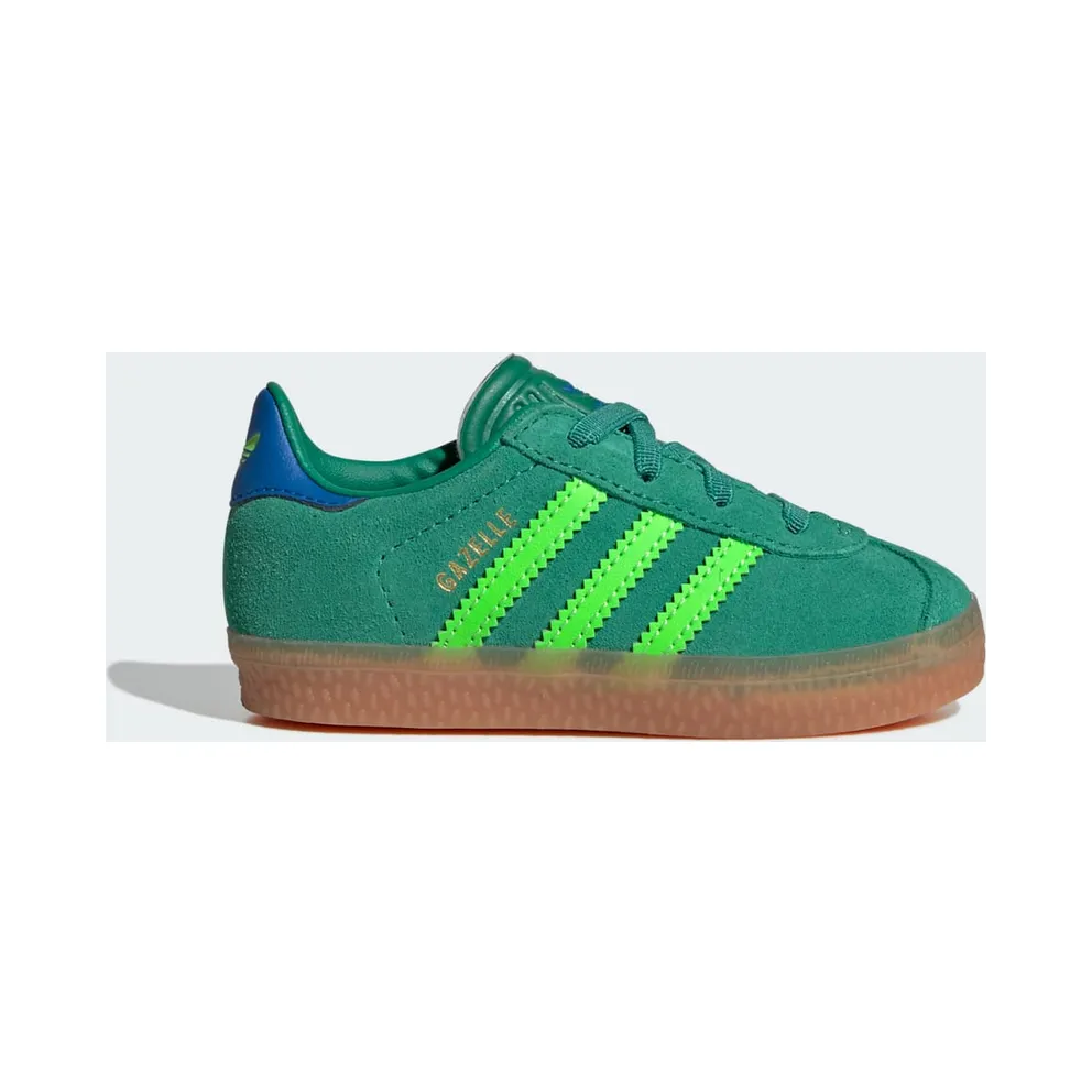 Adidas Gazelle Comfort Closure met Elastische Veters Kids Semi Court Green / Solar Green / Blue Bird (JP7137)