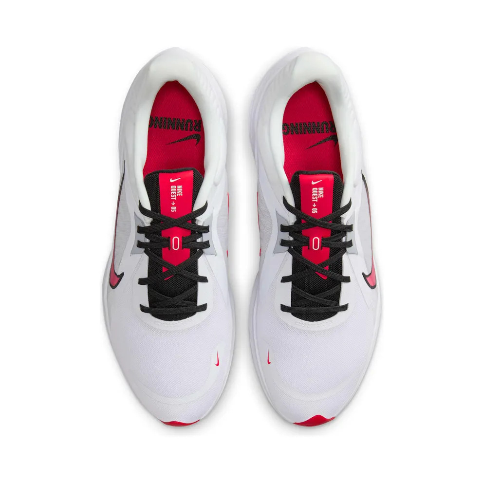Nike Quest 5 White Light Smoke Grey Black Fire Red (DD0204-104)
