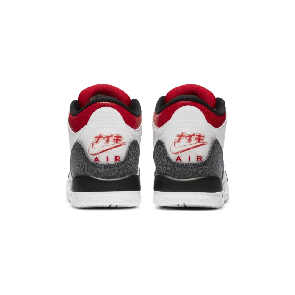 Jordan 3 Retro SE-T JP Fire Red Denim (GS) White/Fire Red-Black (DB4169-100)