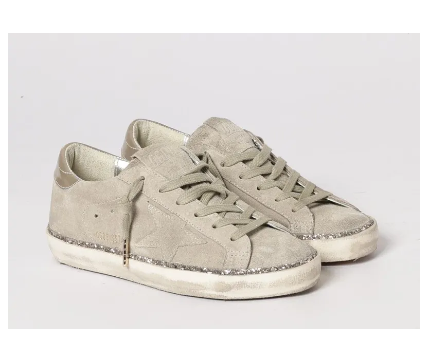 Golden goose Super-Star Used Suede Sneakers Beige (GWF00857F00805915864)