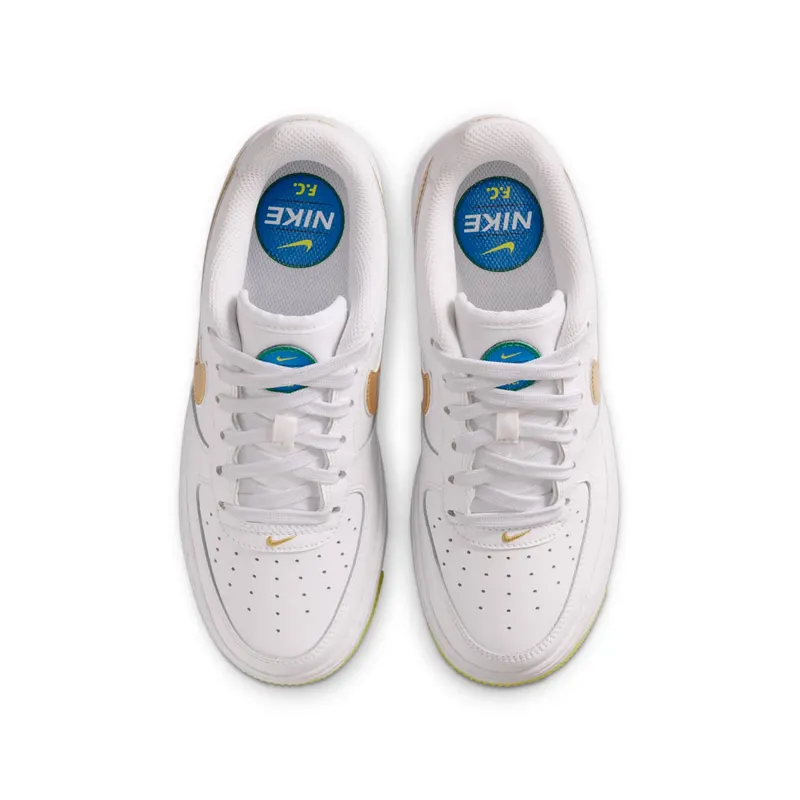Nike Air Force 1 White/Soar/Sonic Yellow/Metallic Gold (IR3538-100)