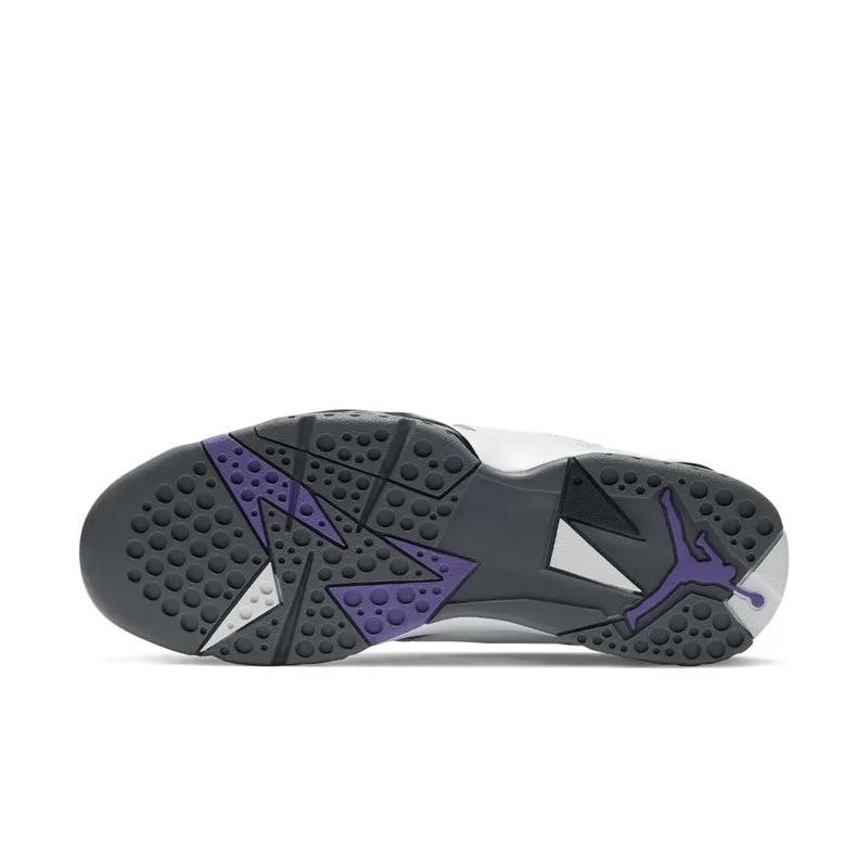 Jordan 7 Retro Flint (2021) – “White / Flint Grey / Black / Varsity Purple” (CU9307-100)