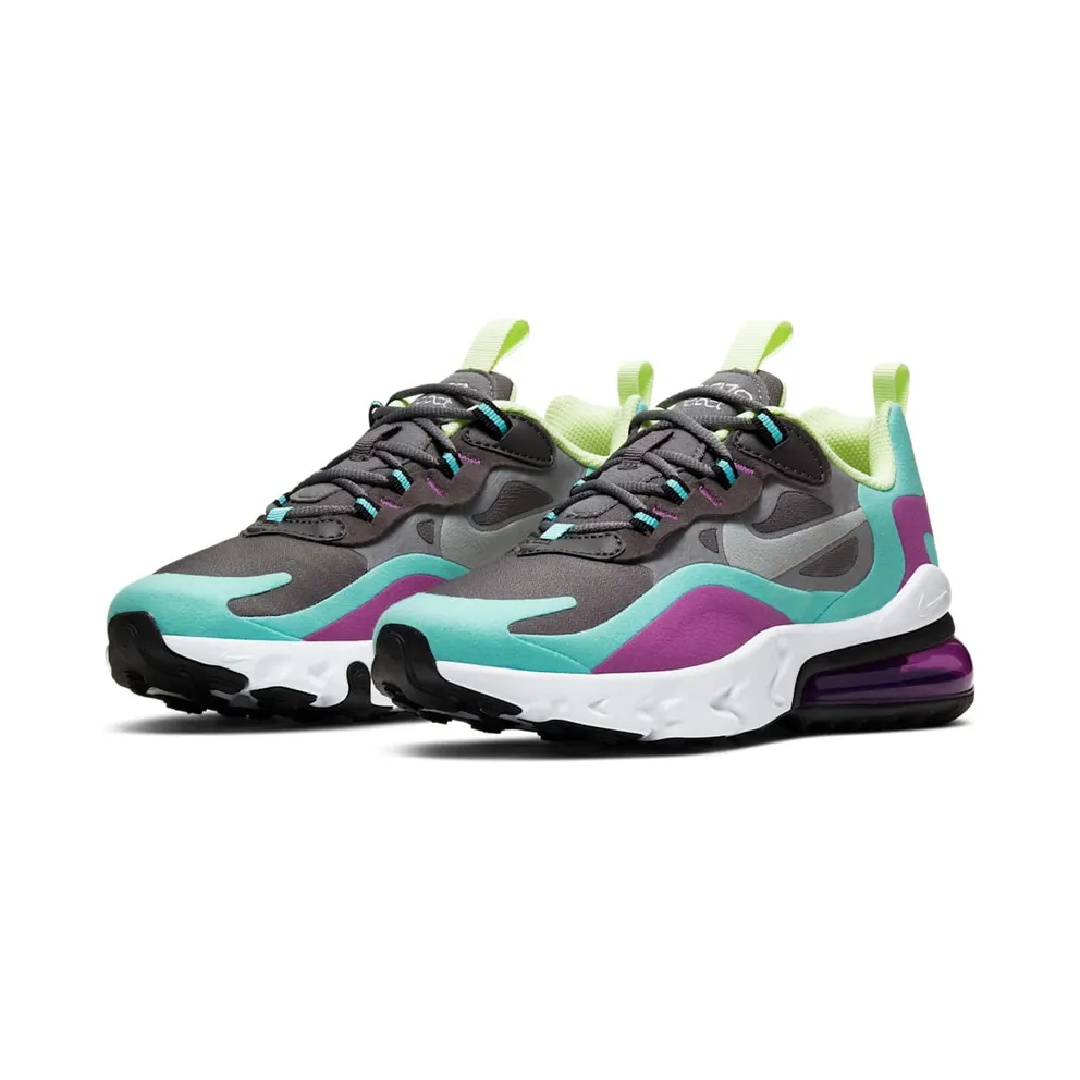 Nike Air Max 270 React Gunsmoke Aurora (GS) Gunsmoke/Aurora/Hyper Violet (BQ0103-007)