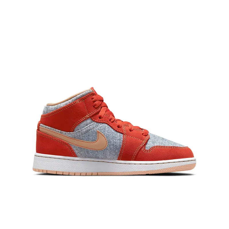 Jordan 1 Mid Denim Red (GS) (DM4384-600)