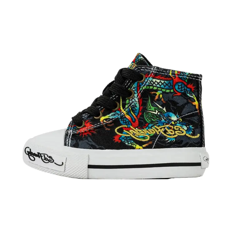 Ed Hardy Dragon Tattoo High Top TD “Black / White” (EH04066003)