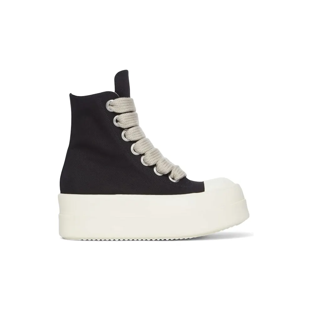 Rick Owens DRKSHDW Mega Bumper Jumbolace High Sneaks Black Milk (DU01F4850-DOW2-911)