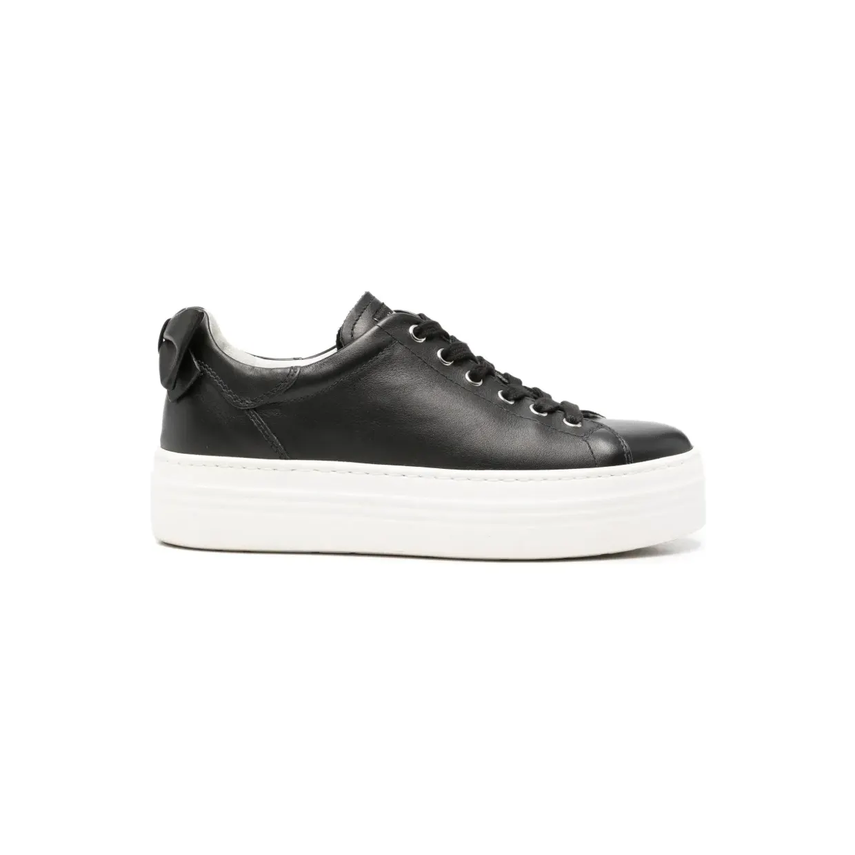 Black Giardini Black Giardini NeroGiardini met plateauzool en strikdetail “Black” (E306520D)