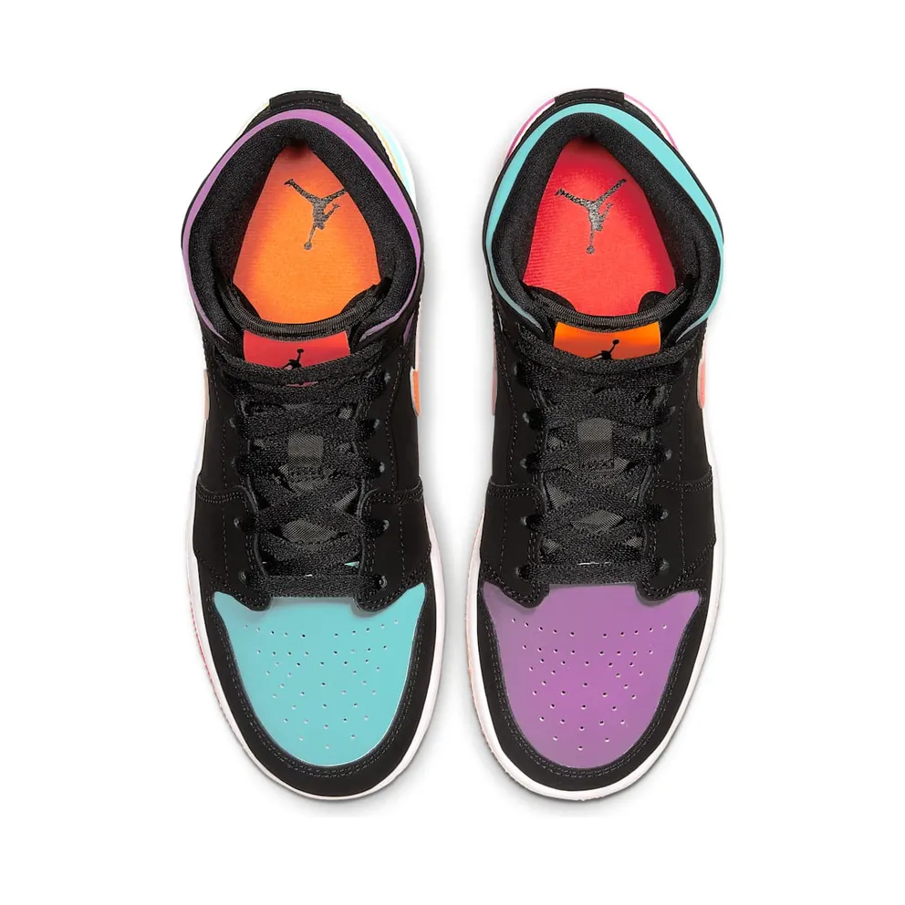Jordan 1 Mid Multi-Color (GS) Black/Multi-Color (554725 083)
