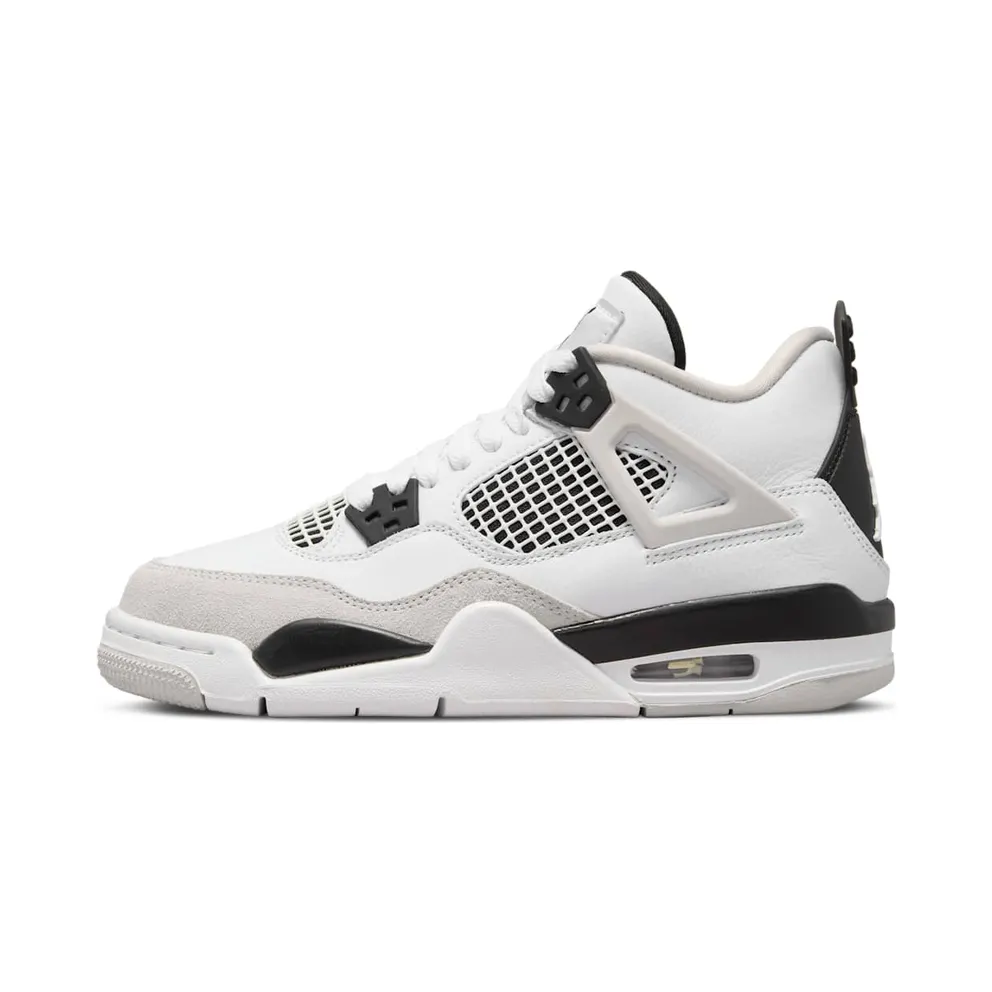 Air Jordan 4 Retro Military Black (GS) (408452-111)