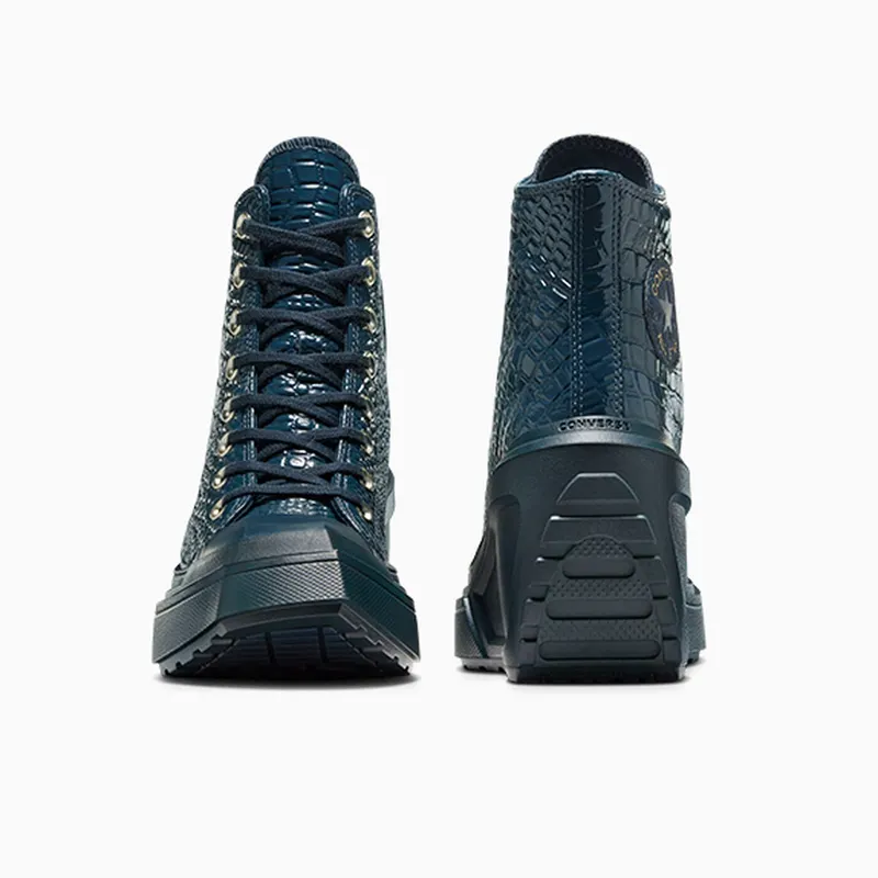 Converse Chuck 70 De Luxe Wedge Platform Leather Into The Void/Gold (A10037C)