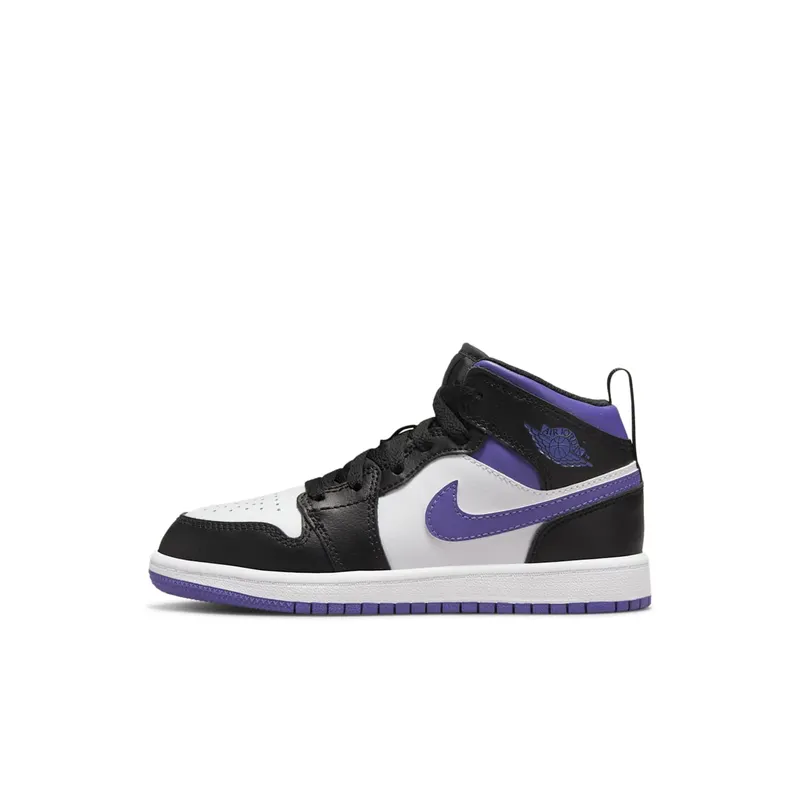 Air Jordan 1 Mid Black Dark Iris (PS) (640734-095)