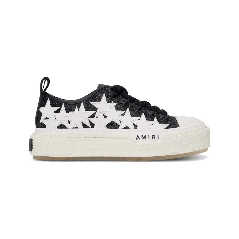 AMIRI Stars Court Low Black Glitter White (AWFOSR1106-001)