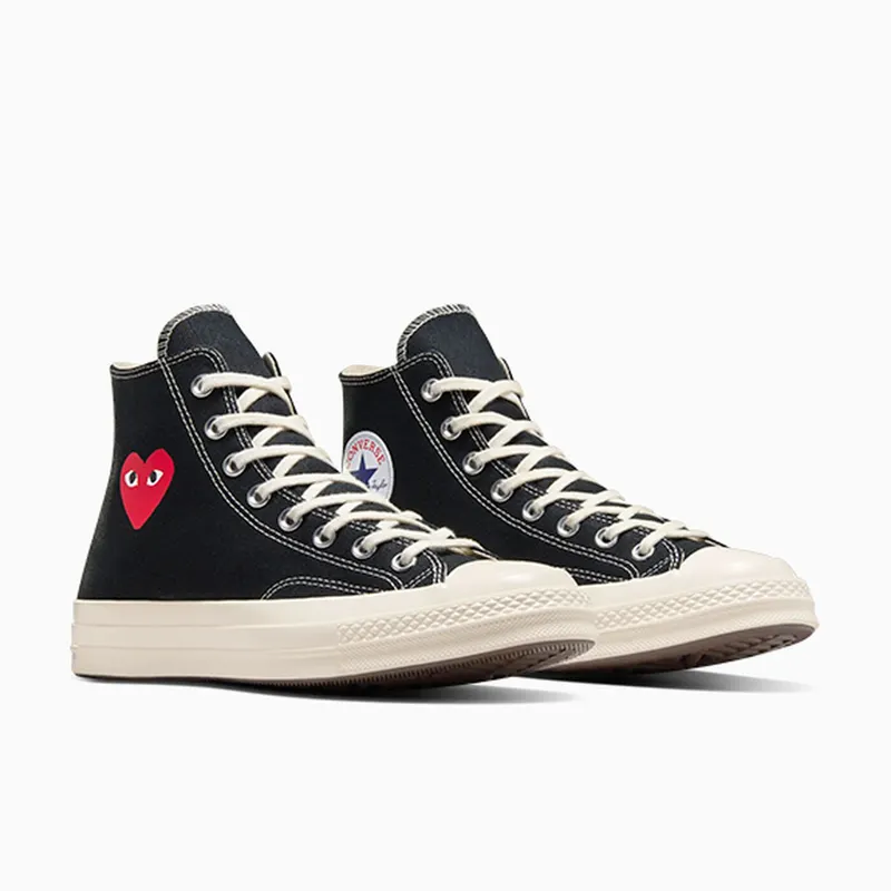 Converse PLAY Comme des Garçons Single Heart Chuck 70 Black/Red/Egret (A08801C)