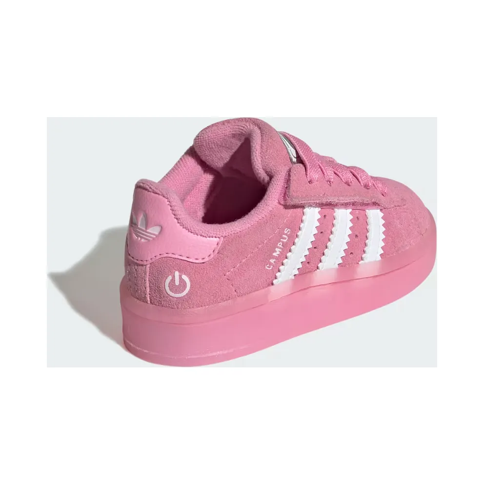Adidas Campus 00s Led Lights Comfort Closure Elastic Lace Kids Bliss Pink / Cloud White / Clear Pink (JS1283)