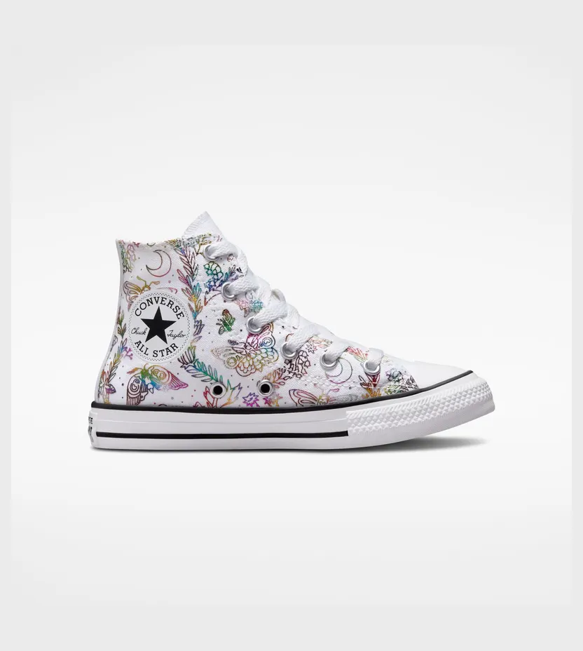Converse Chuck Taylor All Star Butterfly Shine Wit/roze/paars/blauw (A01481C)