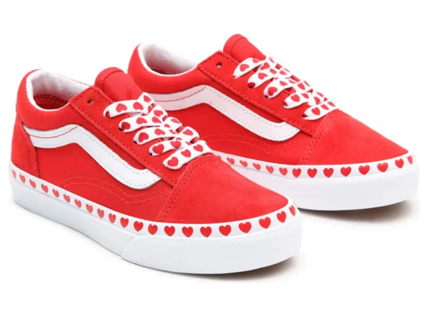 VANS Heart Foxing Old Skool Kinderschoenen (Roze)
