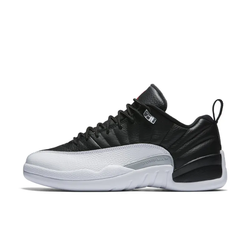 Jordan 12 Retro Low Playoffs Black/Varsity Red-White-Metallic Silver (308317-004)