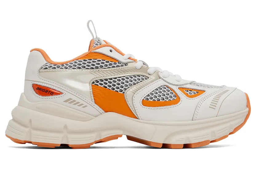 Axel Arigato White & Orange Marathon Runner Sneakers (F0158047)