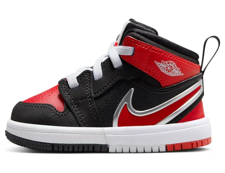 Jordan 1 Mid RM EasyOn TD “Black White University Red” (FQ1283-006)