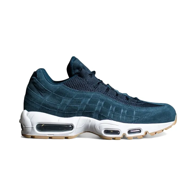 Nike Air Max 95 Premium Armory “Armoury Navy / Blue Fox / Gum Yellow” (538416-402)