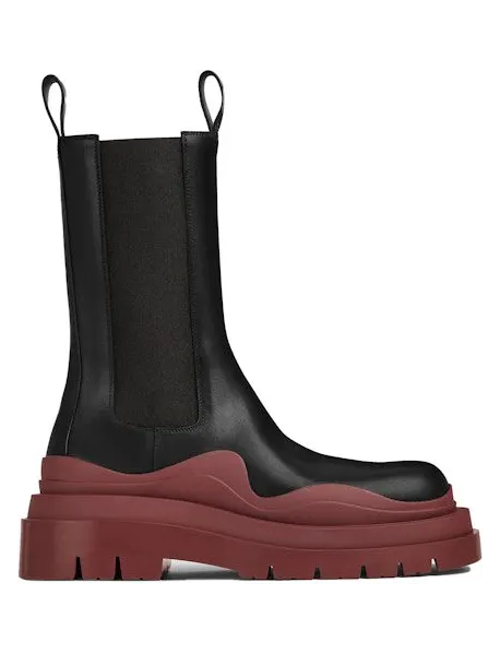 Bottega Venetta Tire Boot Black Maroon (630297 VBS50 1507)