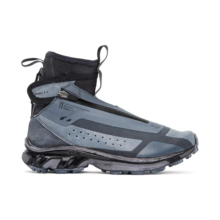 11 by Boris Bidjan Saberi Black & Blue Salomon Edition Bamba 3 High Sneakers (166 11xS)