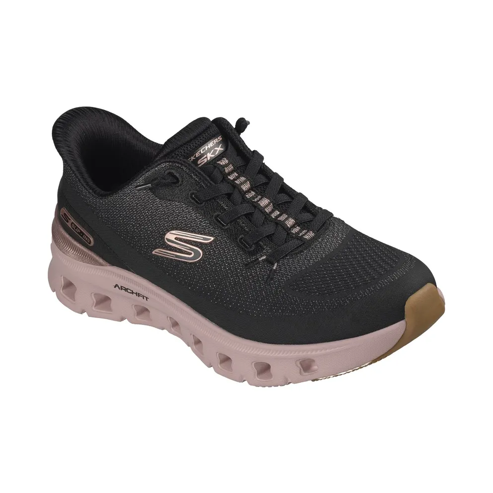 Skechers Slip-ins: Arch Fit Glide-Step Pro “Golden Pace Slip-On Sneaker Black / Roos Gold” (150732BKRG)
